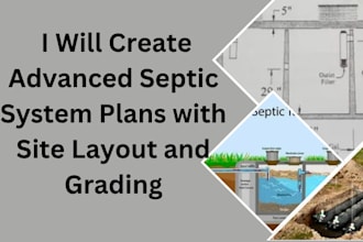 create advanced septic system plans with site layout and grading