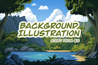 draw background illustration for your game or animation