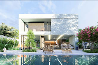 refurnish 3d hill house, oceanfront home,swimming pool,outdoor areas,cgi patio