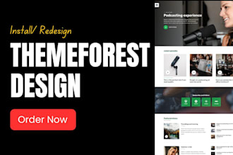 do themeforest wordpress theme installation, customization, elementor template