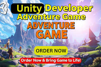 do 3d unity game, unity game development, adventure game, unity developer