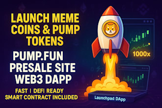 build pump fun token, meme coin, presale site, and launchpad web3 dapp