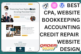 design best cpa, bookkeeping, tax firm, credit repair wordpress website