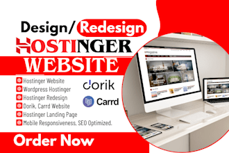 build hostinger wordpress website hostinger website design carrd dorik website