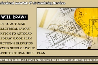 draw house plan floor plans architectural and construction drawings in autocad