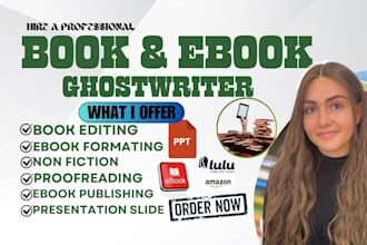 ebook ghostwriter formatting nonfiction writing editing proofreading amazon KDP