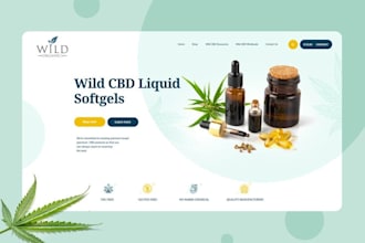 design cbd shopify store, marijuana, cannabis, website store