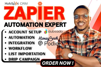setup dubsado honeybook automaton hubspot crm workflow podio zapier integration