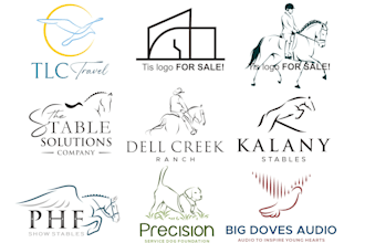 design clean and unique logo for horse farm dog animal pet equestrian for you