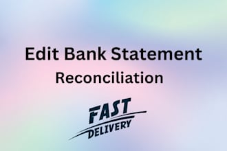do reconcile bank statement PDF to editable format