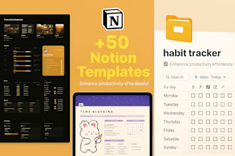 create custom notion templates planners habit trackers and study dashboards ai