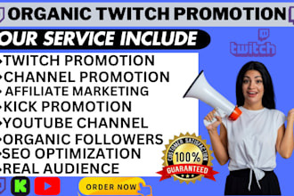 promote your twitch channel kick to gain live viewers affiliate live streaming