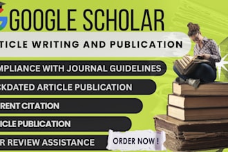 write and publish research article in google scholar indexed journal citations