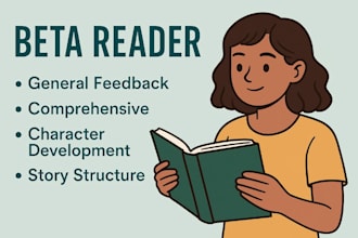 beta read, book critique your manuscript or novel and give honest feedback