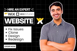 fix wix editor, design or redesign wix website, landing page on wix studio