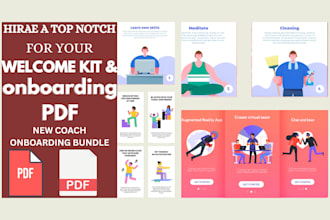 design branded welcome kit and onboarding PDF for coaches and clients