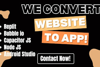 build mobile app development convert website to android IOS app logo to favicon