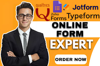 design googleforms, zoho forms, jotform, typeform, qualtrics form, quiz form