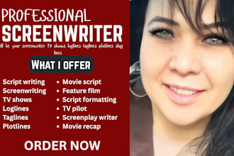 be your screenwriter TV shows loglines taglines plotlines slug lines