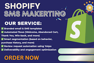 setup shopify sms marketing klaviyo email automation sms bump yotpo mailchimp