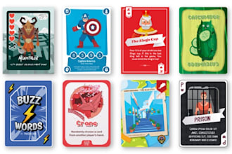 card game design, card game art, trading card game board game, box design, tarot
