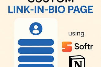 build a custom link in bio page using softr or notion