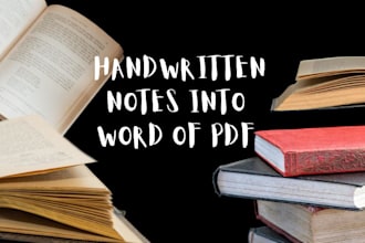convert scanned handwritten notes into  word or  pdf