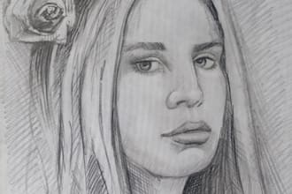 create a hand drawn pencil sketch portret from your photo