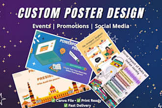 design eye catching posters for events, sales and promotions