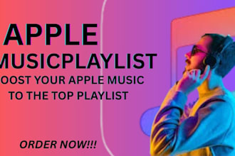 add you apple music promotion to top and active 900k apple playlist curators