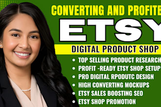 create and deliver high converting etsy digital product, SEO title, tag, mockups