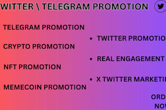 promote telegram twitter  and solana meme coin to attract more investors