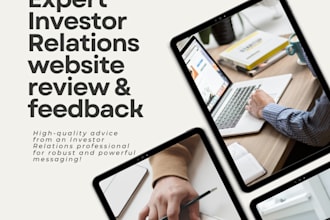 provide expert website content feedback from an experienced ir professional