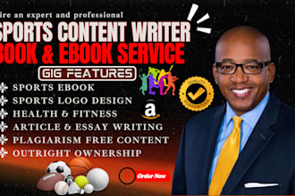 ghostwrite sports articles, ebooks, health and fitness, and SEO optimization
