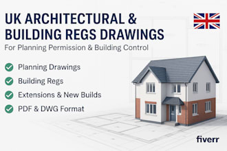do uk architectural, building regs drawings, for uk planning permission