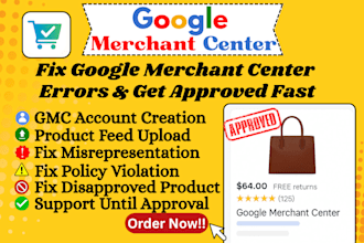 fix google merchant center suspension, misrepresentation and feed issues