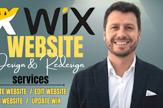 design or redesign wix website, develop wix landing page, wix studio website