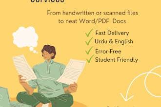 type scanned or handwritten documents into word or PDF