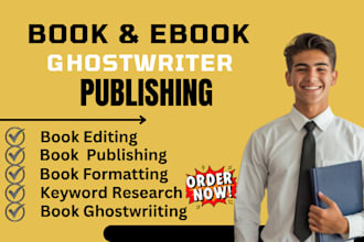 be your amazon kindle ebook writer, book editing and amazon kdp book publishing