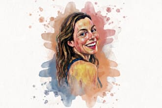 illustrate anything in watercolor style