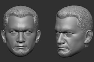 sculpt printable 3d head, 3d head sculpting, 3d head bust, 3d statue, 3d bust