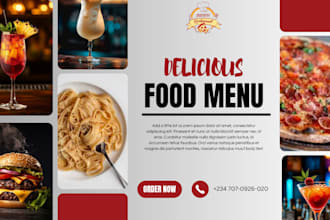 design food banner food menu restaurant menu food flyer menu design
