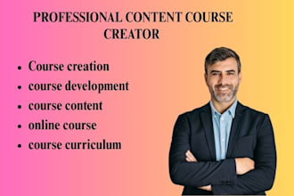 create course content, curriculum, and online course for you
