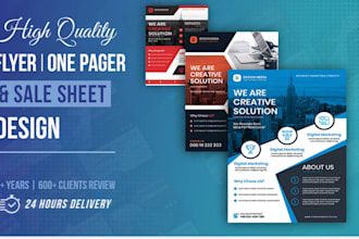 design digital business or corporate flyer brochure poster leaflet one pager PDF