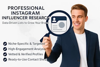find list of youtube and instagram influencer research for marketing