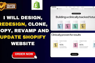 clone, revamp, redesign your shopify store or website