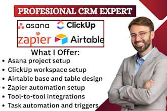 do asana click up zapier integration database design airtable automation setup