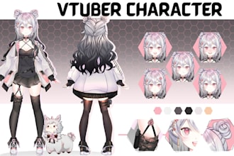 vtuber character, anime character, pngtuber, chibi, and nsfw anime illustrations