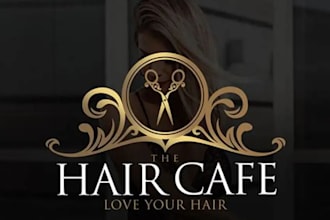 custom hairstylist logo design chic, modern and memorable