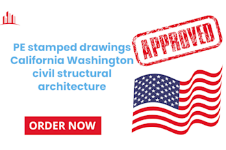 pe stamped drawings california washington civil structural architecture